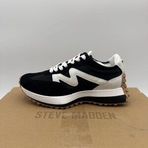 Steve Madden Campo Sneaker Black/White Women’s Size 6.5